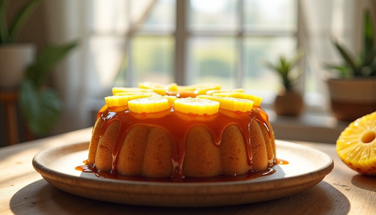 Délicieux gâteau moelleux à l&rsquo;ananas et caramel : recette simple et express